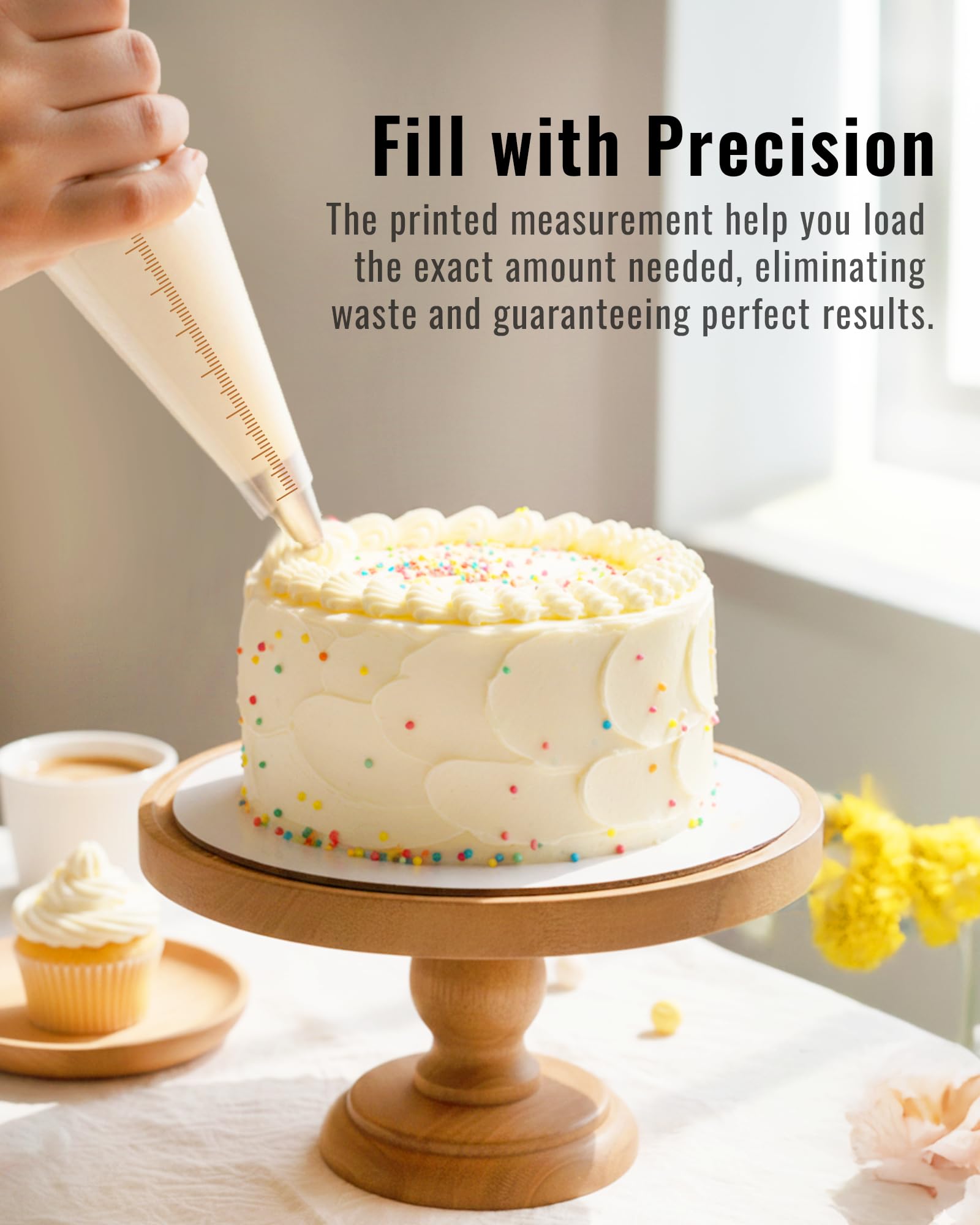 16 Inch Large Piping Bags, 100PCS Thickened Disposable Pastry Bags, Anti Burst Icing Bags for Cream Frosting, Non-slip Frosting Bags, Cake & Cookie Decorating Supplies