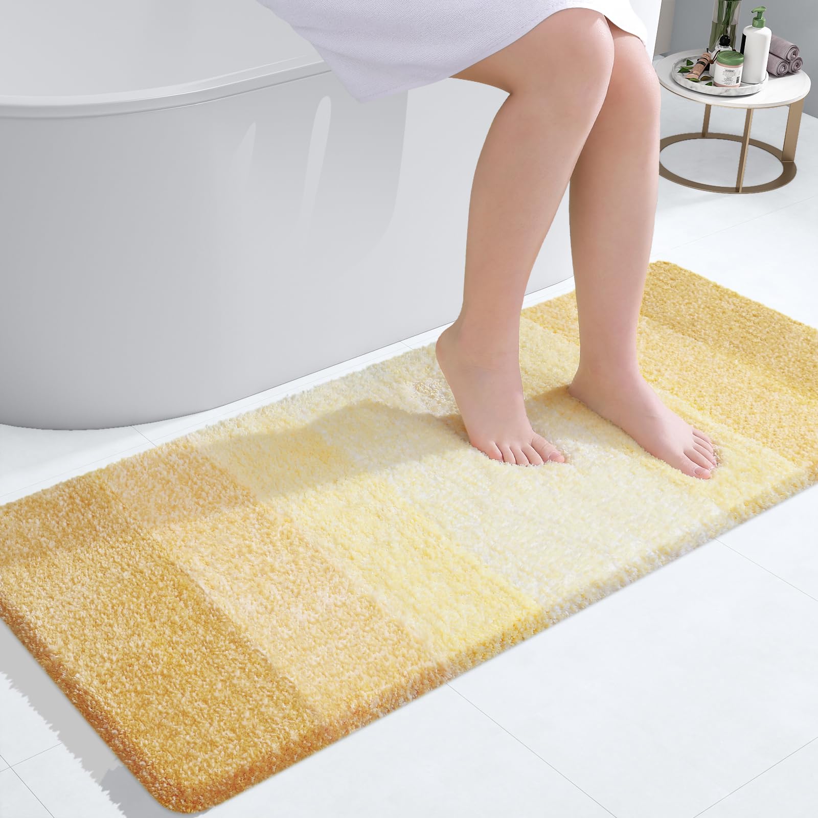 OLANLY Bathroom Rugs Mat 30x20, Extra Soft Absorbent Microfiber Bath Rugs, Rubber Backing, Quick Dry, Machine Washable Bath Mats for Bathroom Floor, Tub and Shower, Home Decor Accessories, Grey