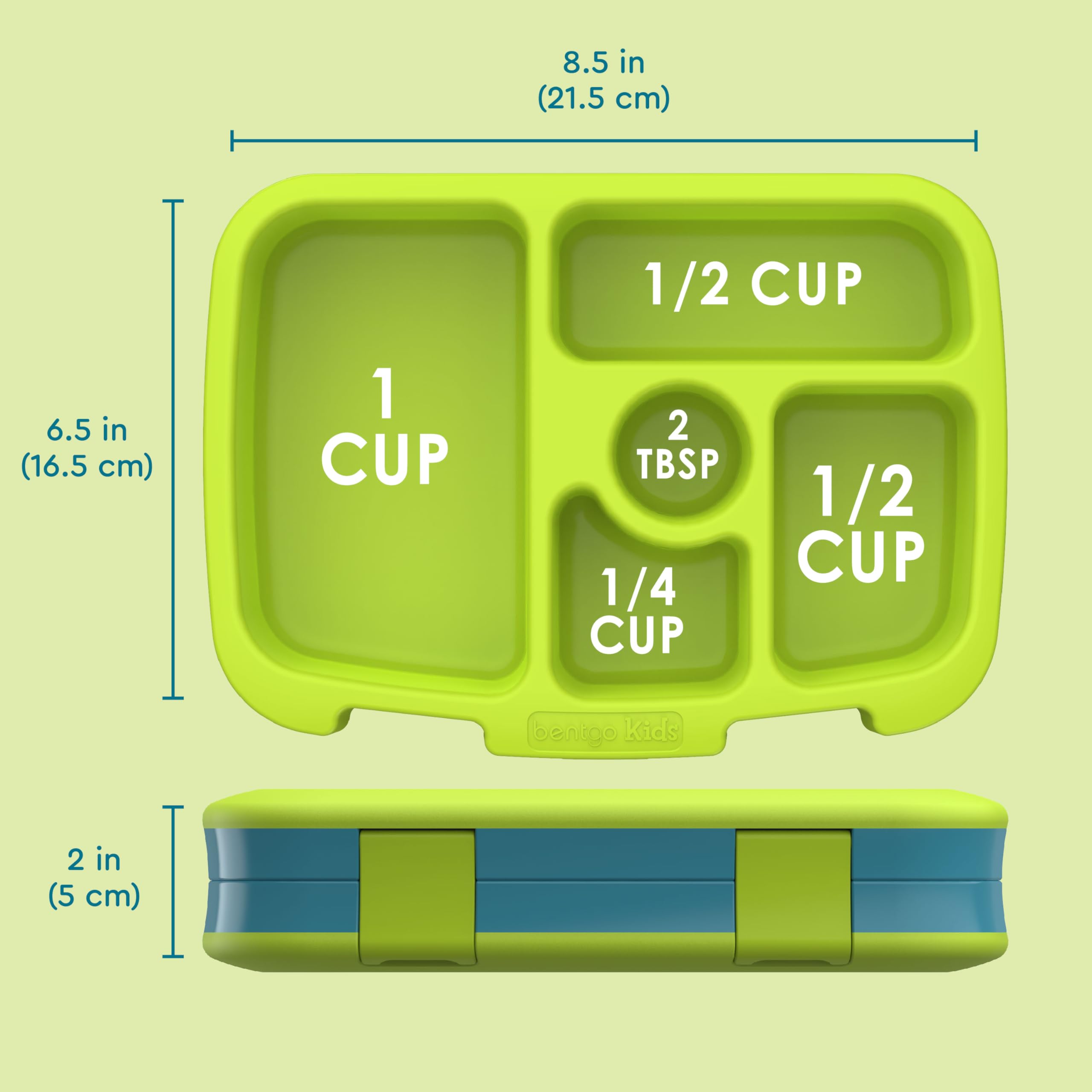 Bentgo Kids Prints Leak-Proof, 5-Compartment Bento-Style Kids Lunch Box - Ideal Portion Sizes for Ages 3-7, Durable, Drop-Proof, Dishwasher Safe, & PFAS & BPA-Free Materials (Unicorn)