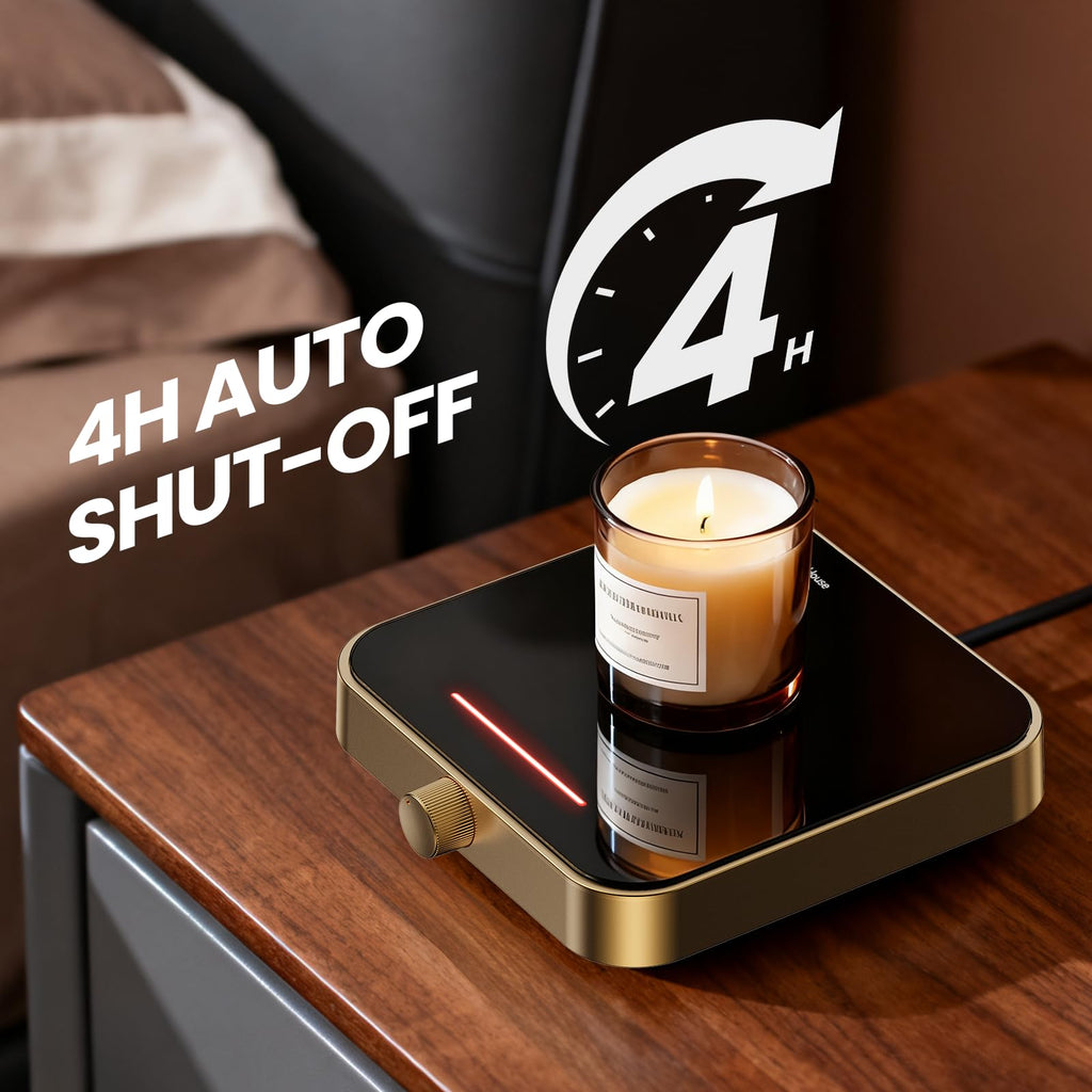 Maestri House Mug Warmer, Electric Coffee Cup Warmer for Desk with 3-Temp Settings,Auto Shut Off, Constant Temperature Heating for Beverage, Milk, Tea and Hot Chocolate at Home & Office (Wood Grain)