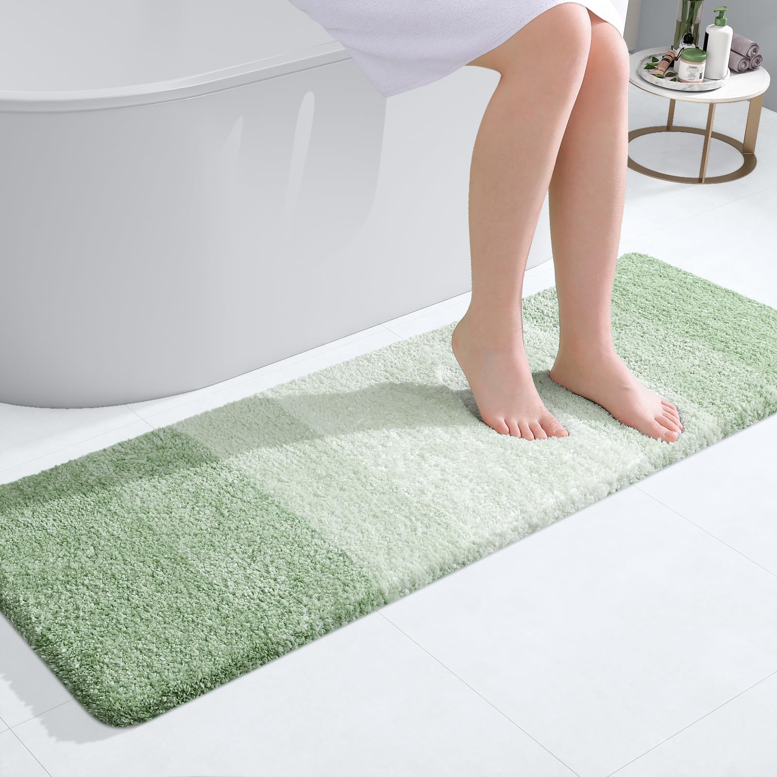 OLANLY Bathroom Rugs Mat 30x20, Extra Soft Absorbent Microfiber Bath Rugs, Rubber Backing, Quick Dry, Machine Washable Bath Mats for Bathroom Floor, Tub and Shower, Home Decor Accessories, Grey