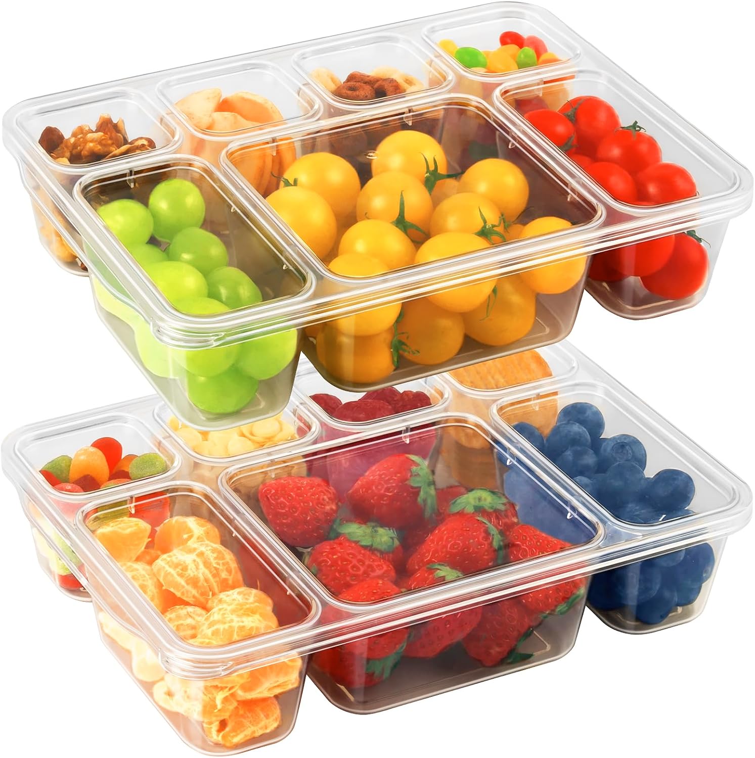 Freshmage 2 Pack Salad Lunch Containers & Snackle Box Containers