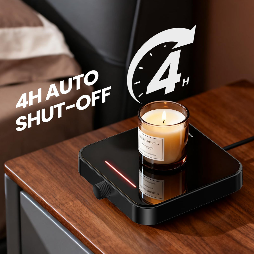 Maestri House Mug Warmer, Electric Coffee Cup Warmer for Desk with 3-Temp Settings,Auto Shut Off, Constant Temperature Heating for Beverage, Milk, Tea and Hot Chocolate at Home & Office (Wood Grain)