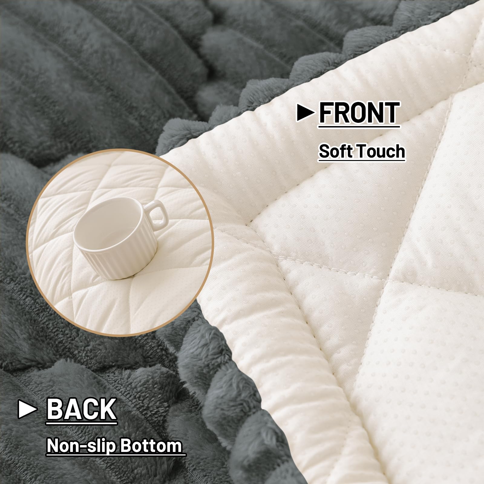 Smiry Pet Couch Cover for Dogs Washable, Non-Slip Fuzzy Couch Covers for 3 Cushion Sofa Pet Friendly, Soft Thick Furniture Protector Sofa Slipcover Mat for Dogs (Camel, 27.6" x 59")