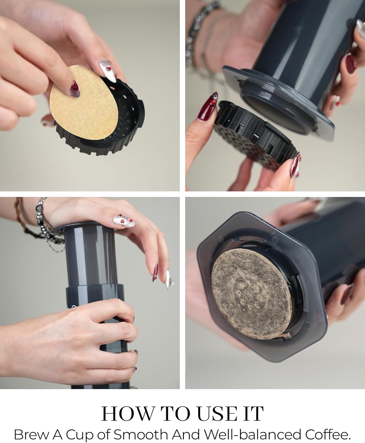 500-Count Unbleached Coffee Filters - Round Disposable Coffee Filter Papers Compatible with Aeropress Coffee Makers for Brewing Tea and Coffee