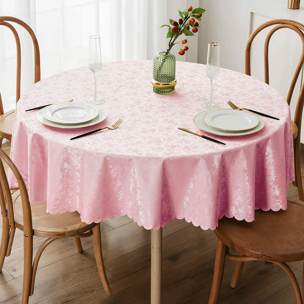 Smiry Rectangle Table Cloth, Waterproof Heavy Duty Vinyl Tablecloths, Wipeable Washable Table Cover for Kitchen and Dining Room (Beige, 60" X 84")