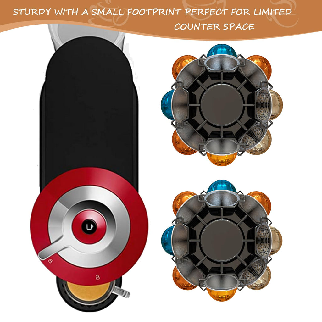 K Cup Holders,K Cup Holder, K Cups Holder,K Cup Carousel, Coffee Pods Holder Storage Organizer Stand,No Assembly Required,Black (Capacity of 40 Pods, Black)