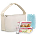 Lunch Bag Set For Women Insulated Leather Woman Lunch Bag With 2 Lunch Box Containers Spoon and Ice Pack Leakproof Reusable High Capacity Lunch Tote Bags for Work, Travel, Outdoor