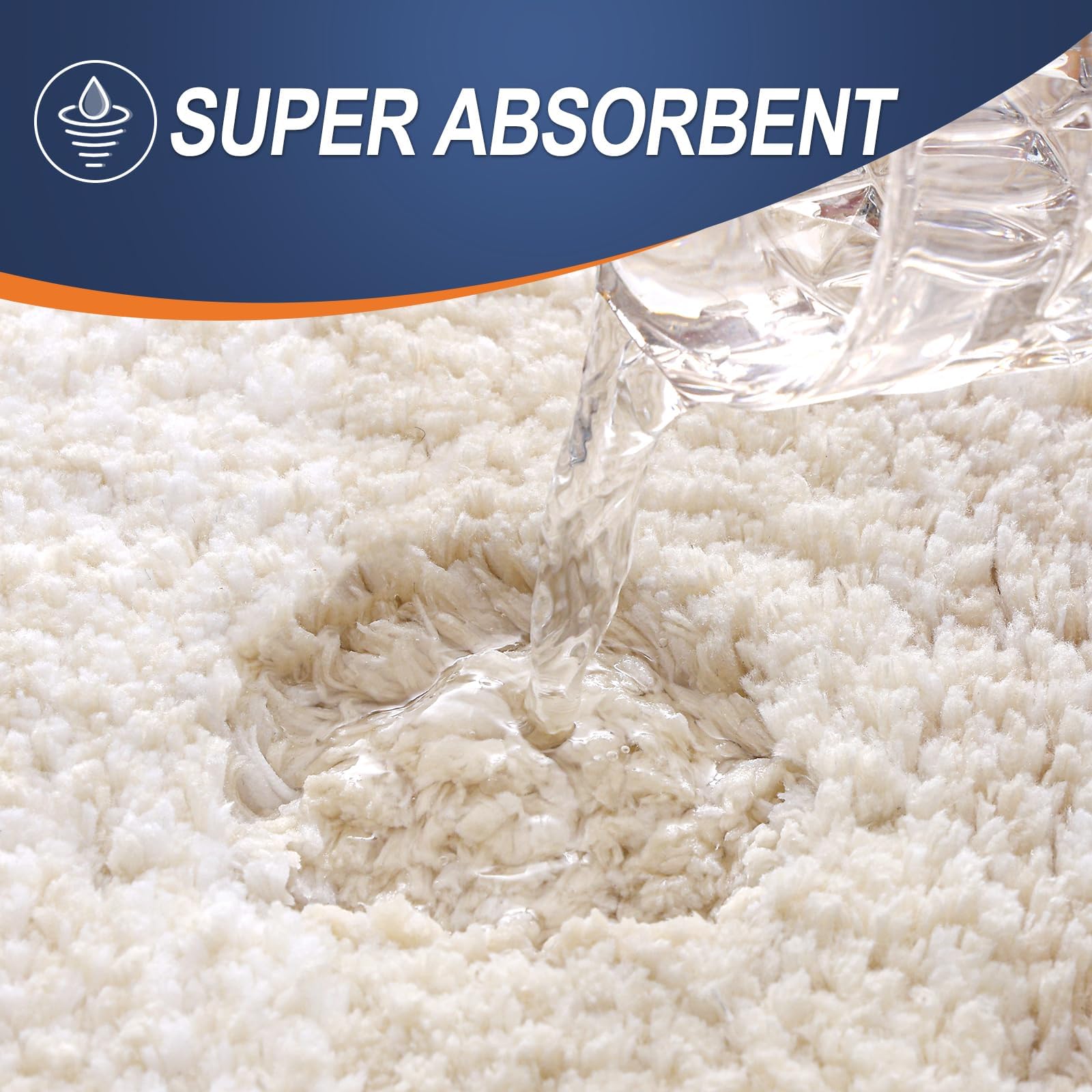 OLANLY Bathroom Rugs Sets 3 Piece, Soft Microfiber Absorbent Bath Mat, U-Shaped Contour Toilet Mat and Toilet Lid Cover, Quick Dry, Machine Washable, Toilet Cover and Rug Set for Bathroom, Grey