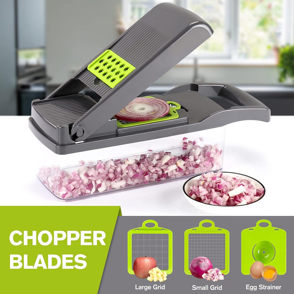 KEOUKE Vegetable Chopper Slicer + Bacon Grease Container