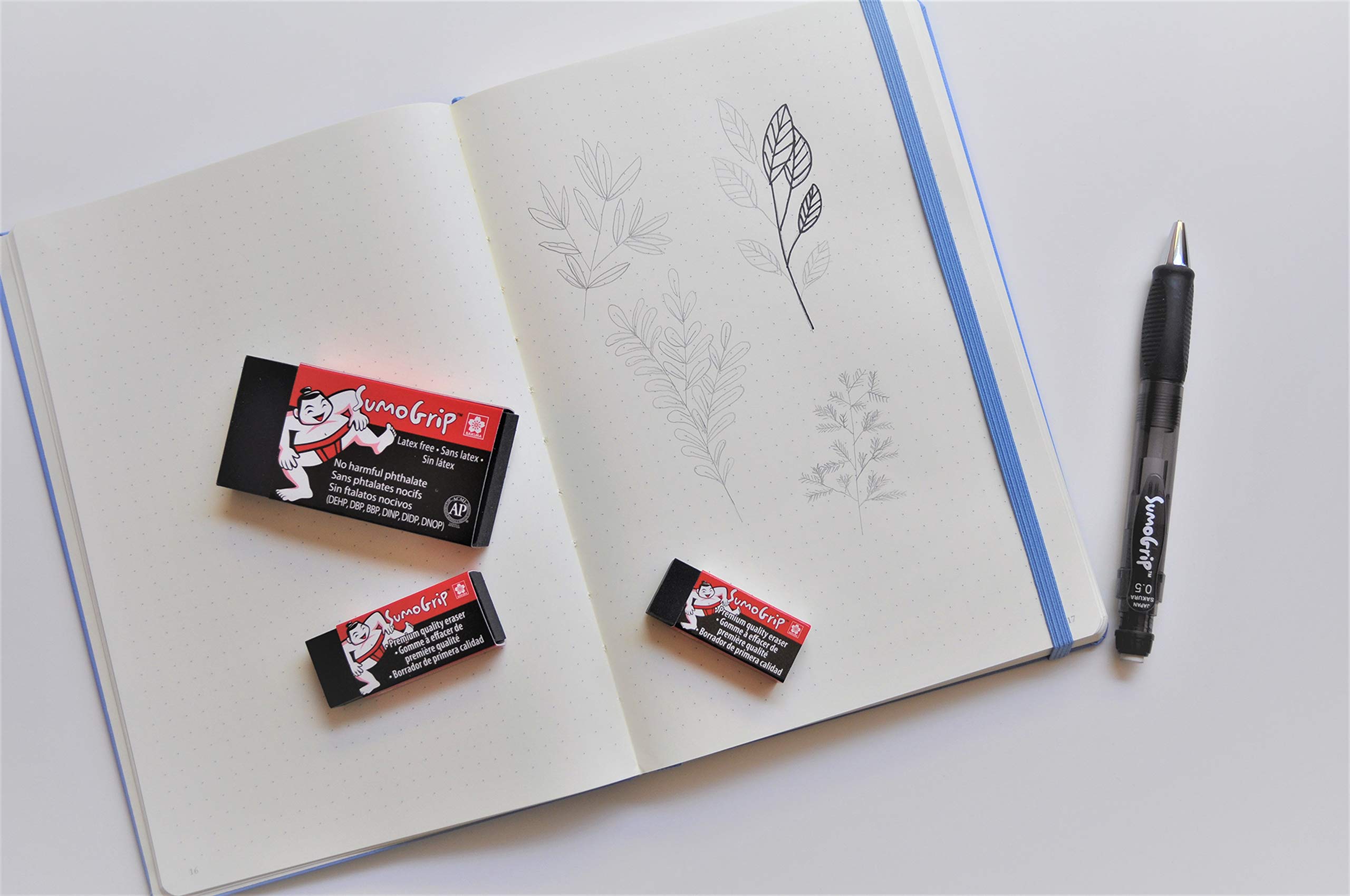 SAKURA 50280 SumoGrip 0.9-mm Pencil with Eraser, Clear