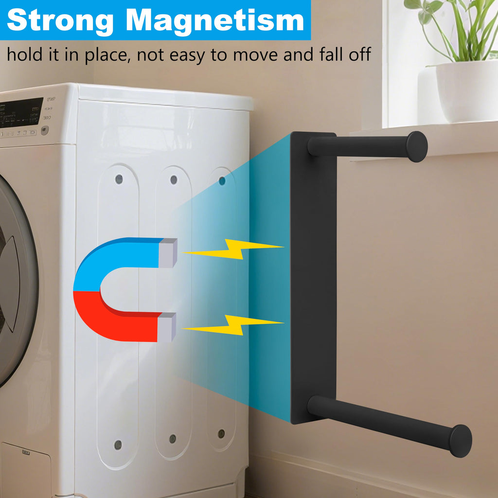 RedCall Magnetic Hanger Organizer for Washing Machine,Strong Magnet Hanger Storage Rack for Laundry Room Organization,Stacker Holder (White)
