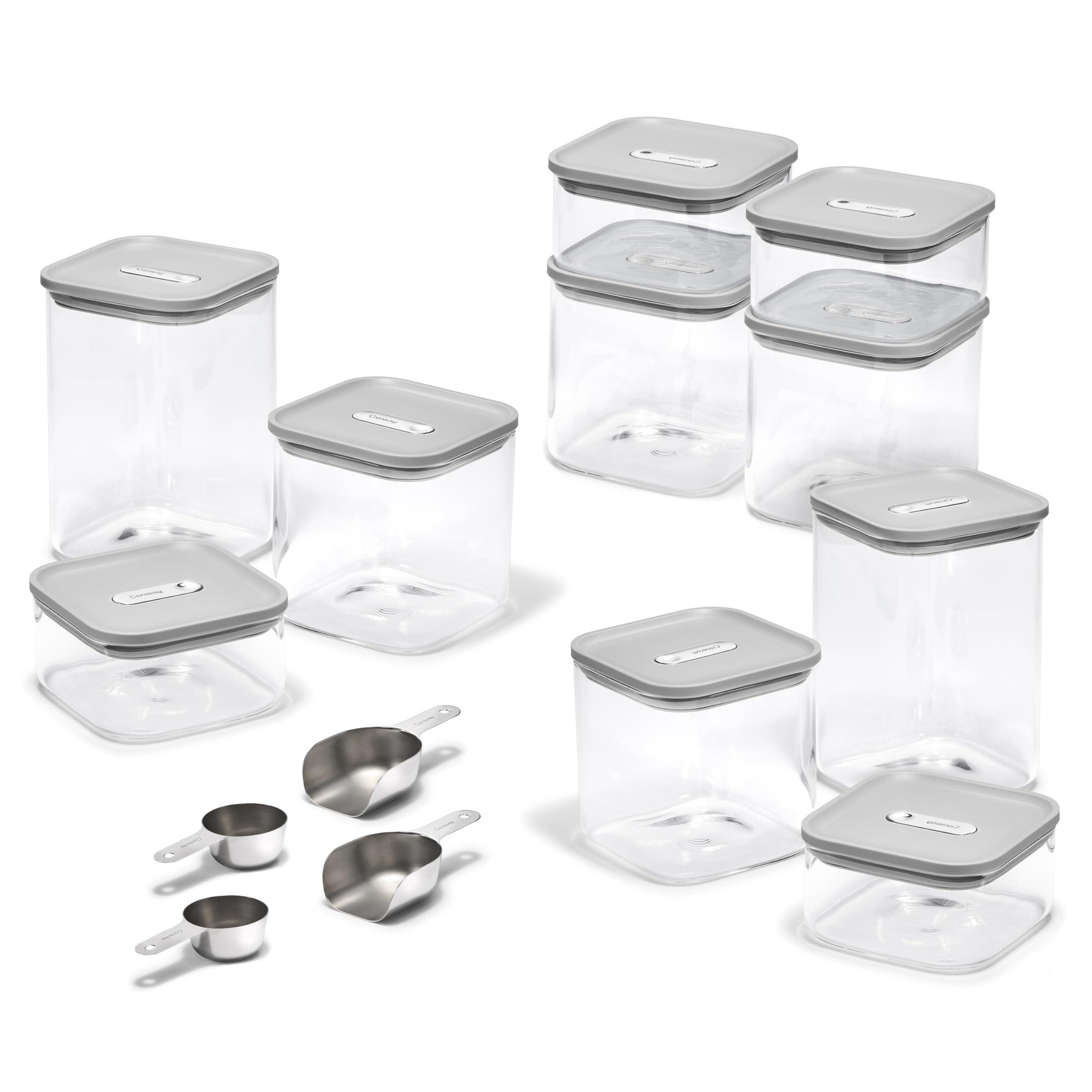 Caraway 13-Piece Glass Airtight Food Storage Containers with Lids – Non-Toxic, BPA-Free Kitchen Storage Containers – Stackable, Space-Saving Airtight Containers for Dry Goods and More - Navy