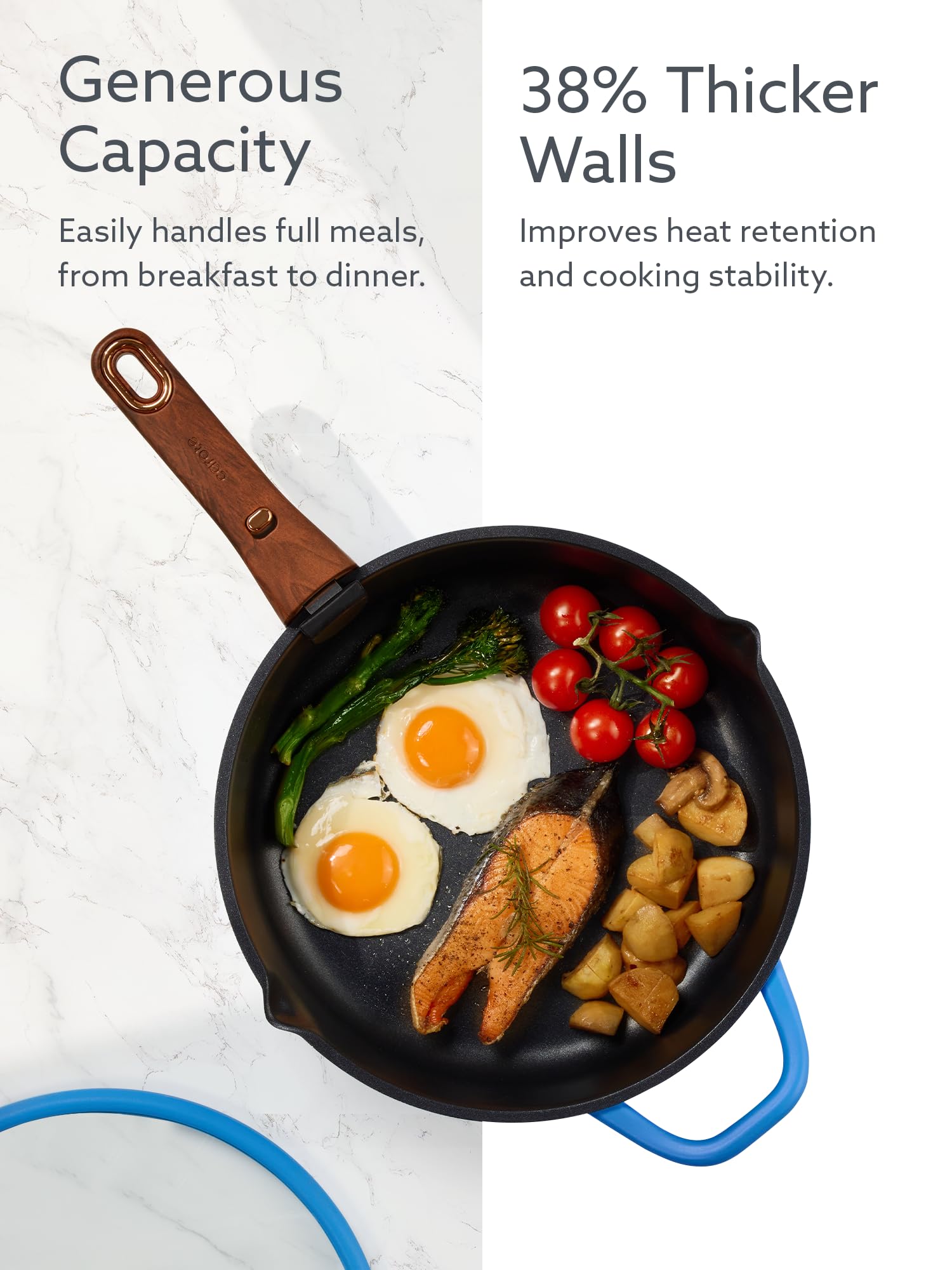CAROTE 20Pcs Titanium Cookware Set, Pots and Pans Set Non Stick, Kitchen Cooking Set with Detachable Handle, Non Toxic Induction Cookware - Camping Cookware, Dishwasher/Oven Safe, Red