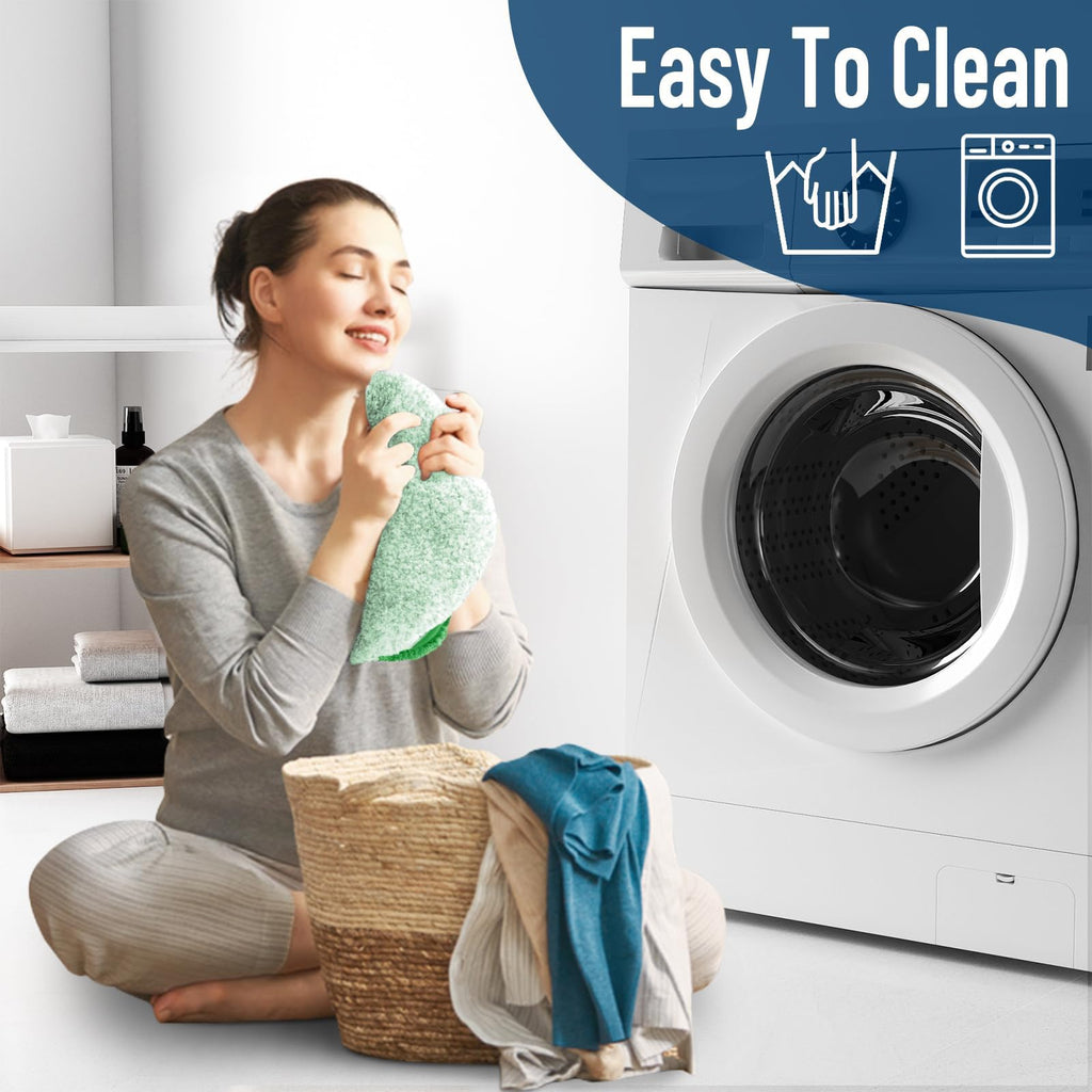 OLANLY Soft Microfiber Bathroom Toilet Lid Cover, Machine Washable Seat Covers, 17.5x15, Stays in Place Rubber Backing, Fits Most Round, Elongated and Oblong Lids, Accessories Decor, Gray