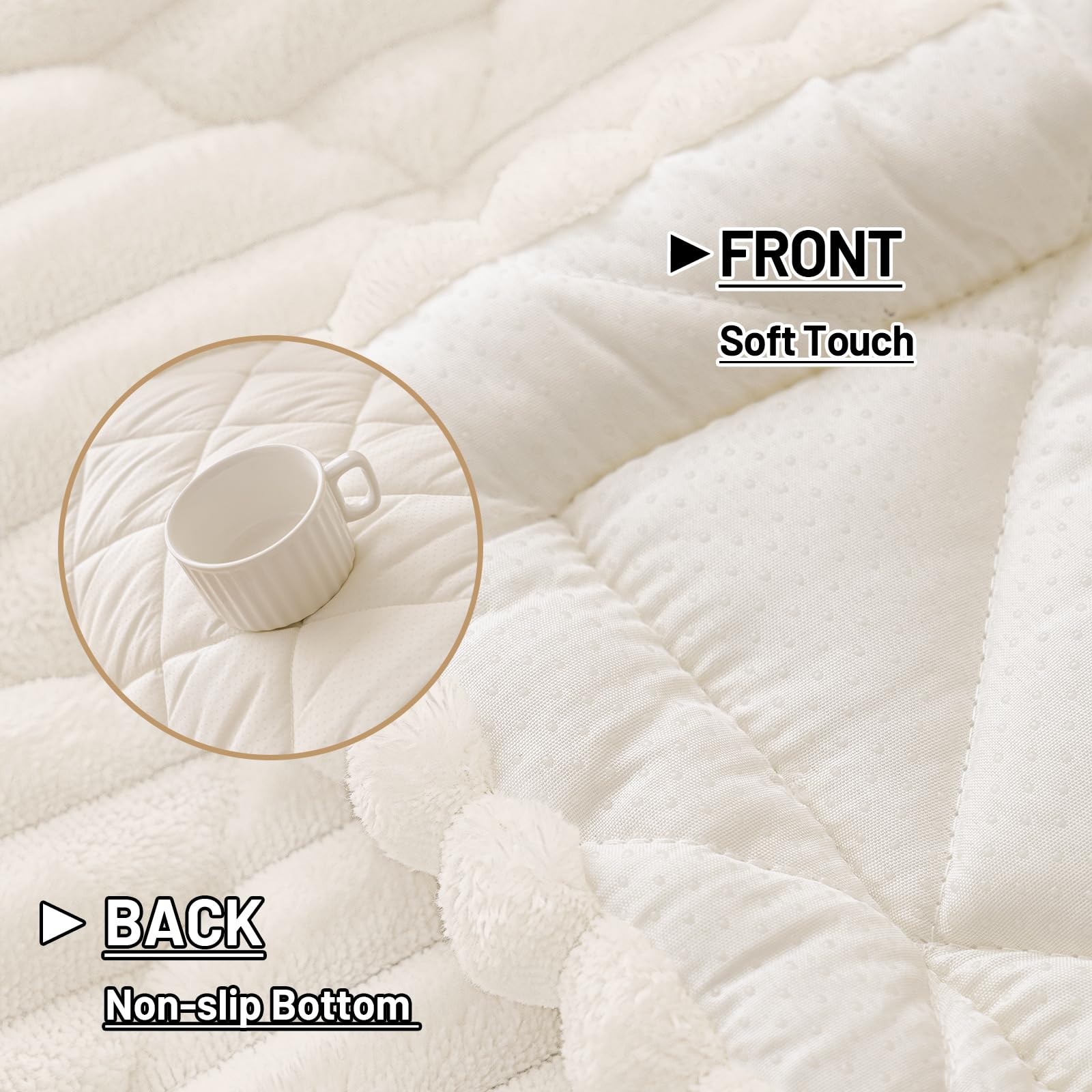 Smiry Pet Couch Cover for Dogs Washable, Non-Slip Fuzzy Couch Covers for 3 Cushion Sofa Pet Friendly, Soft Thick Furniture Protector Sofa Slipcover Mat for Dogs (Camel, 27.6" x 59")
