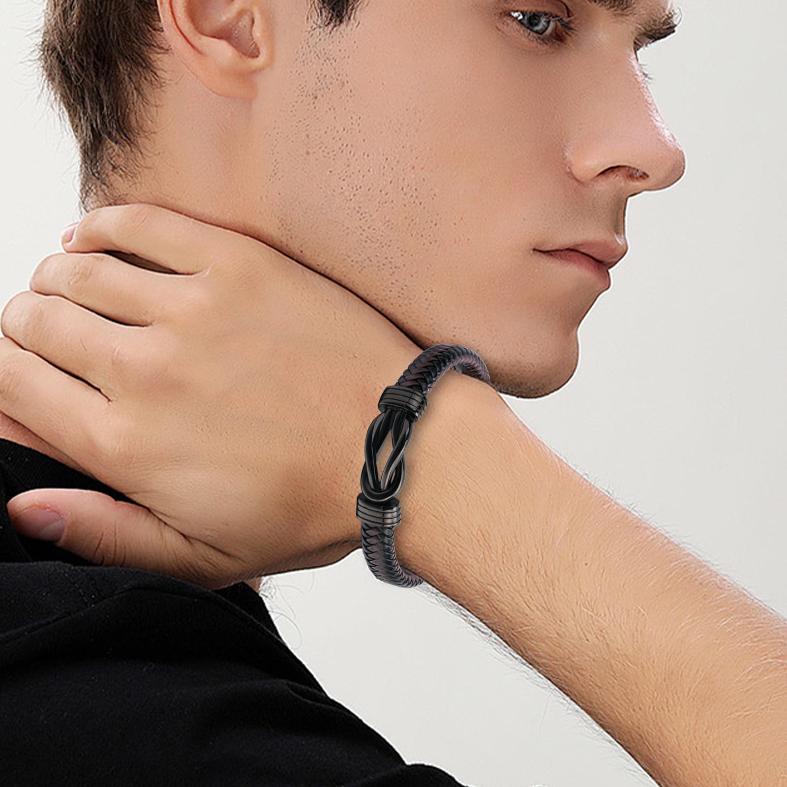 Bracelets Gifts for Men: Valentines Day Gifts for Him Leather Couples Bracelets Anniversary Romantic Gifts for Boyfriend Husband from Wife Valentine's Birthday Christmas