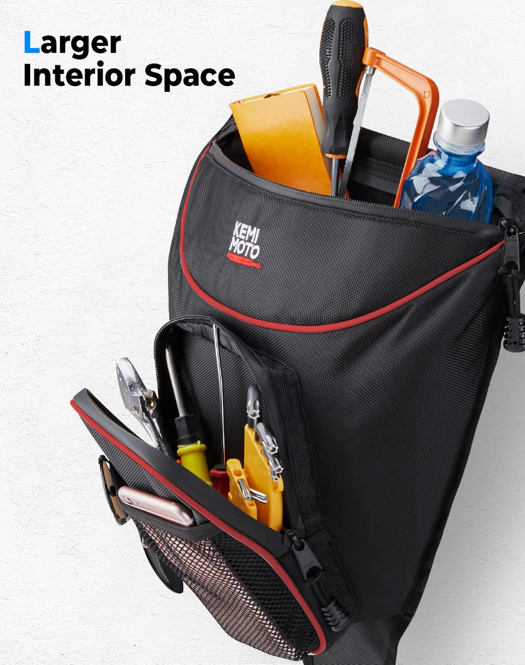 KEMIMOTO UTV Center Storage Bag UTV Cab Pack Center Seat Bag Compatible with Polaris RZR XP 1000 Turbo S 900 570 800 2014-2023 Storage Accessories 1680D High-Density with Multiple Pockets Easy Install
