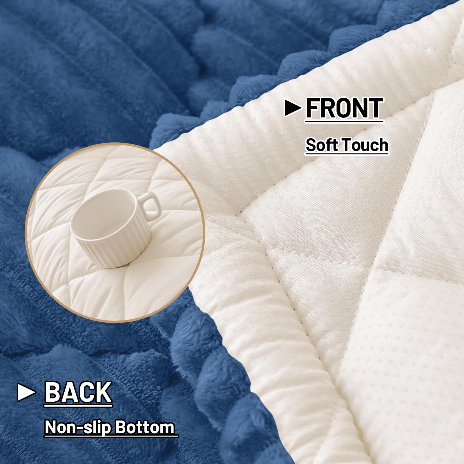 Smiry Pet Couch Cover for Dogs Washable, Non-Slip Fuzzy Couch Covers for 3 Cushion Sofa Pet Friendly, Soft Thick Furniture Protector Sofa Slipcover Mat for Dogs (Camel, 27.6" x 59")