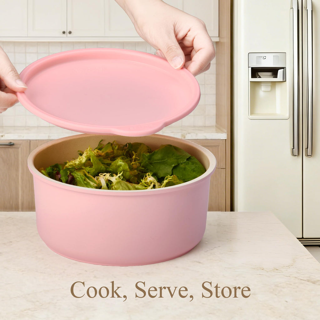CAROTE Pots and Pans Set, Nonstick Cookware Set Detachable Handle, 19pcs Induction Kitchen Cookware Sets Non Stick with Removable Handle, RV Cookware Set, Oven Safe, Sage Green
