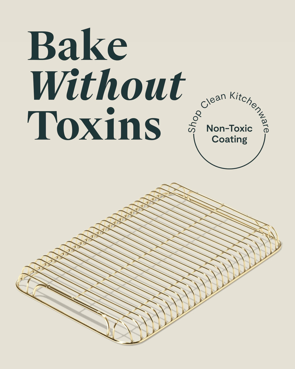 Caraway Stainless Steel Cooling Rack - 18" x 13" - For Cooling Baked Goods, Icing, & More - Designed to Fit Into Our Large Baking Sheet