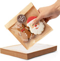 100PCS Cookie Bags with Seal, 5.7x6.5 Inch Individual Cookie Packaging Bags for Gift Giving, Heat Sealable & Grease Proof Bakery Bag with Window, Baked Goods Packaging