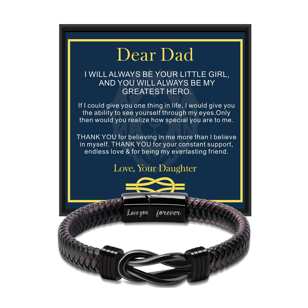 Bracelets Gifts for Men: Valentines Day Gifts for Him Leather Couples Bracelets Anniversary Romantic Gifts for Boyfriend Husband from Wife Valentine's Birthday Christmas