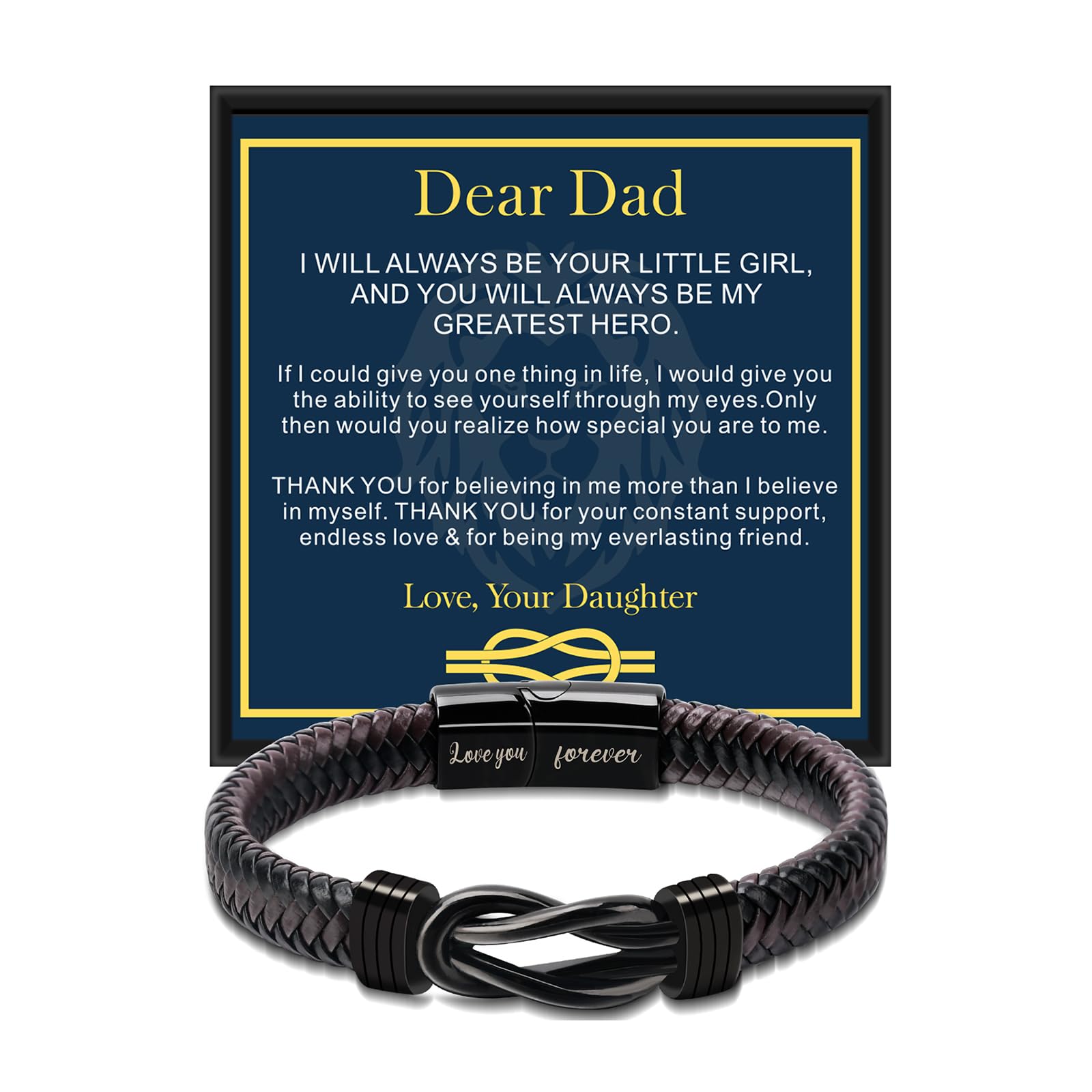 Bracelets Gifts for Men: Valentines Day Gifts for Him Leather Couples Bracelets Anniversary Romantic Gifts for Boyfriend Husband from Wife Valentine's Birthday Christmas