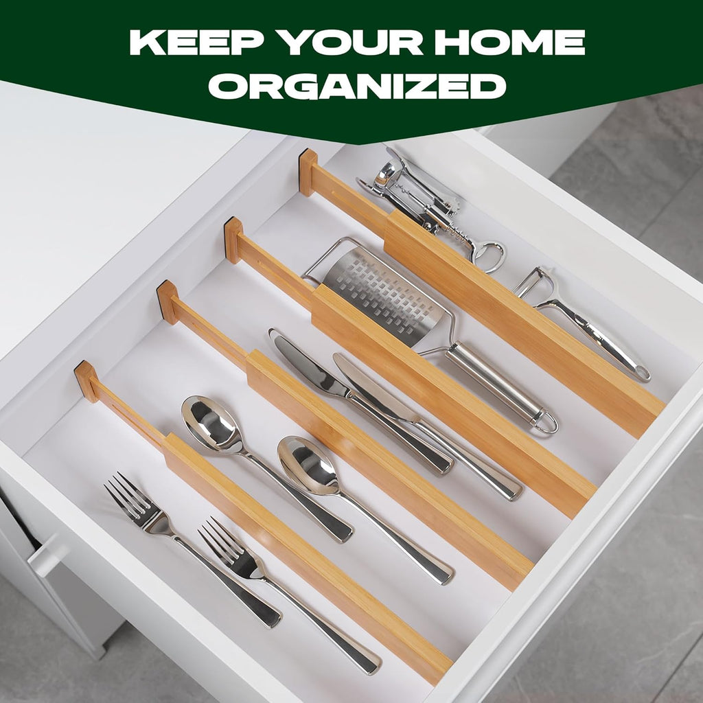 ROYAL CRAFT WOOD Adjustable Bamboo Drawer Dividers