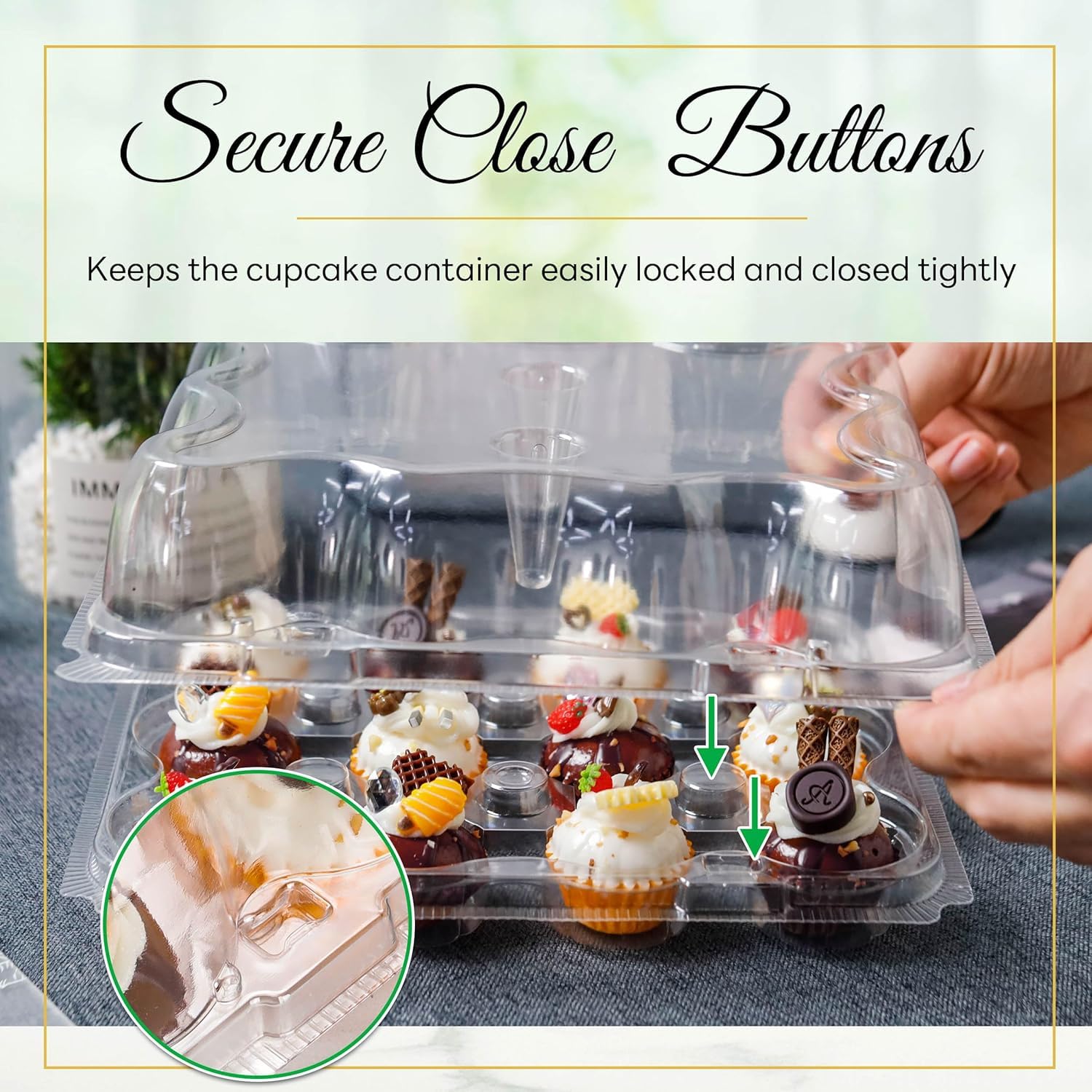 12 Count Mini Cupcake Containers 20 Pack Cupcake Holder with Detachable Tall Dome Lids Mini Plastic Stackable Cupcake Boxes for 240 Cupcakes, BPA Free