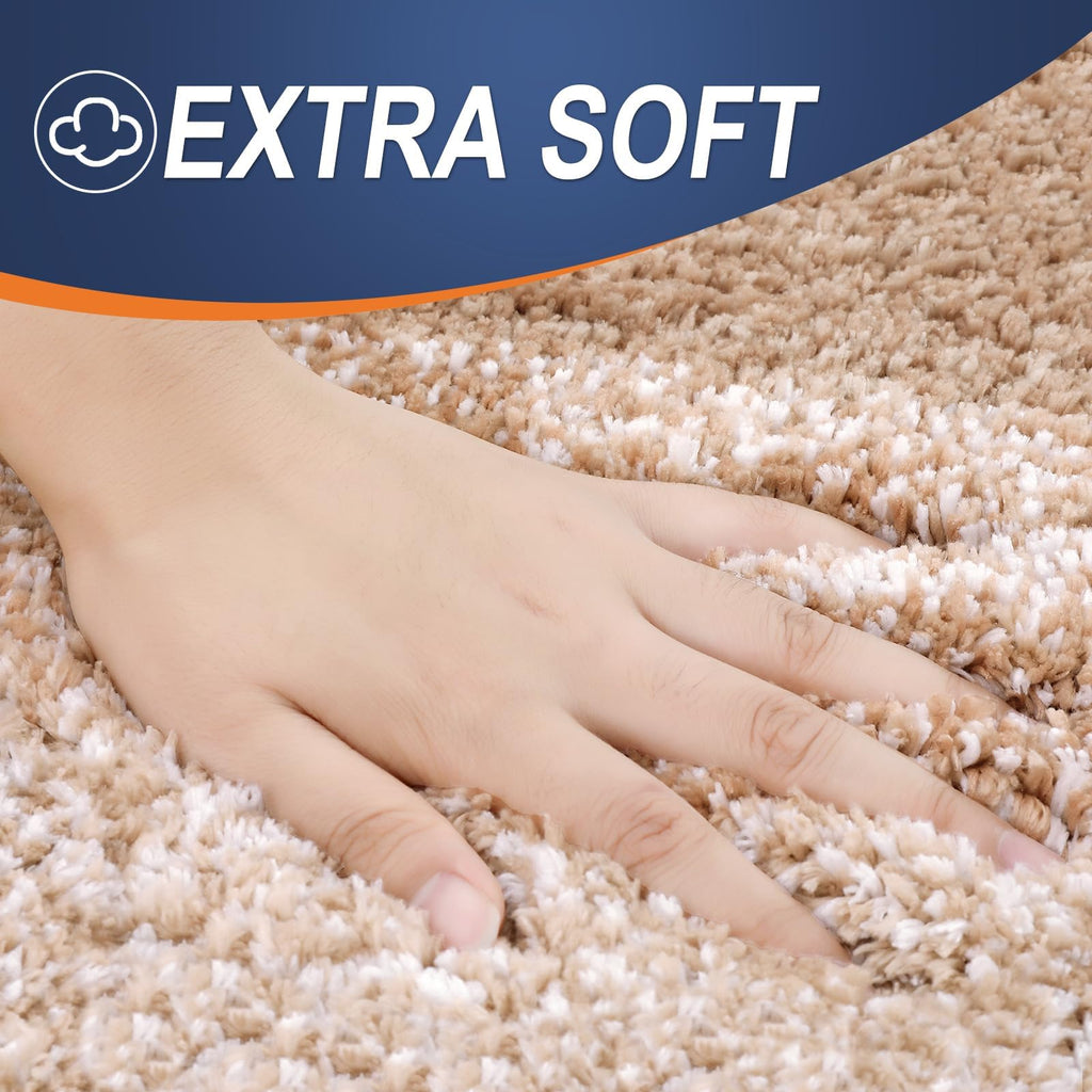 OLANLY Bathroom Rugs Sets 3 Piece, Soft Microfiber Absorbent Bath Mat, U-Shaped Contour Toilet Mat and Toilet Lid Cover, Quick Dry, Machine Washable, Toilet Cover and Rug Set for Bathroom, Grey