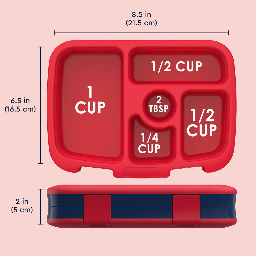 Bentgo Kids Prints Leak-Proof, 5-Compartment Bento-Style Kids Lunch Box - Ideal Portion Sizes for Ages 3-7, Durable, Drop-Proof, Dishwasher Safe, & PFAS & BPA-Free Materials (Unicorn)