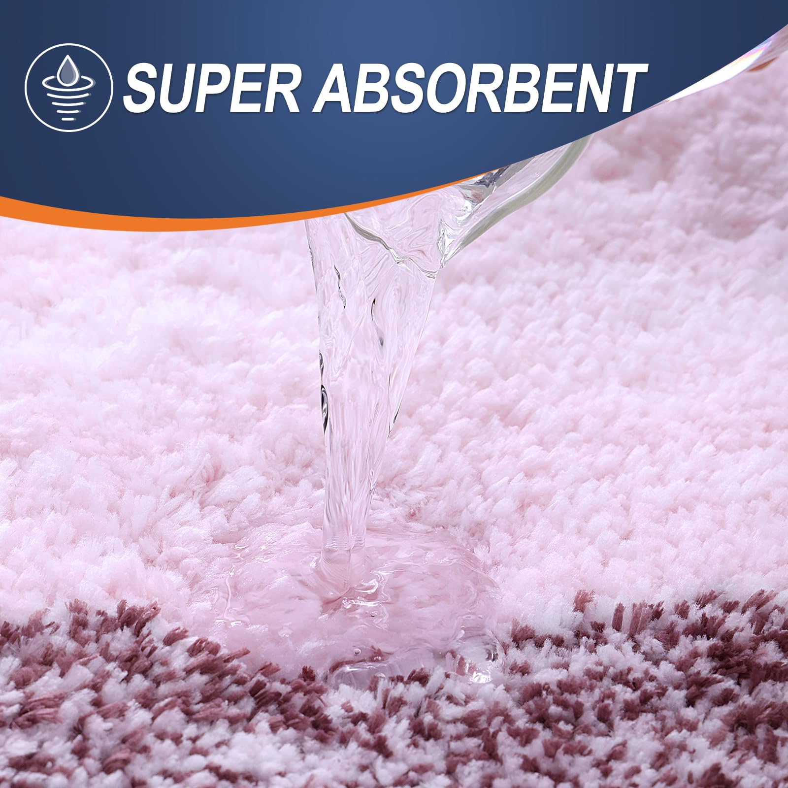 OLANLY Bathroom Rugs Sets 3 Piece, Soft Absorbent Microfiber Bath Mats and U-Shaped Contour Toilet Rug, Machine Wash Dry, Plush Shaggy Bath Mat Set for Bathroom (30"x20"+24"x16"+24"x20", Grey)