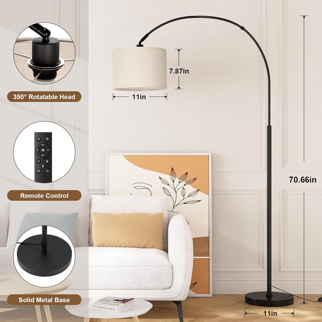 Ambimall Arc Floor Lamp with Remote