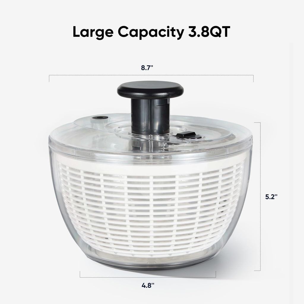 CAROTE 6.4 Qt Salad Spinner Large Lettuce Spinner Plastic Vegetable Fruit Washer, Vegetable Cleaner Salad Cleaner Lettuce Washer, Non-Slip Base, BPA-Free