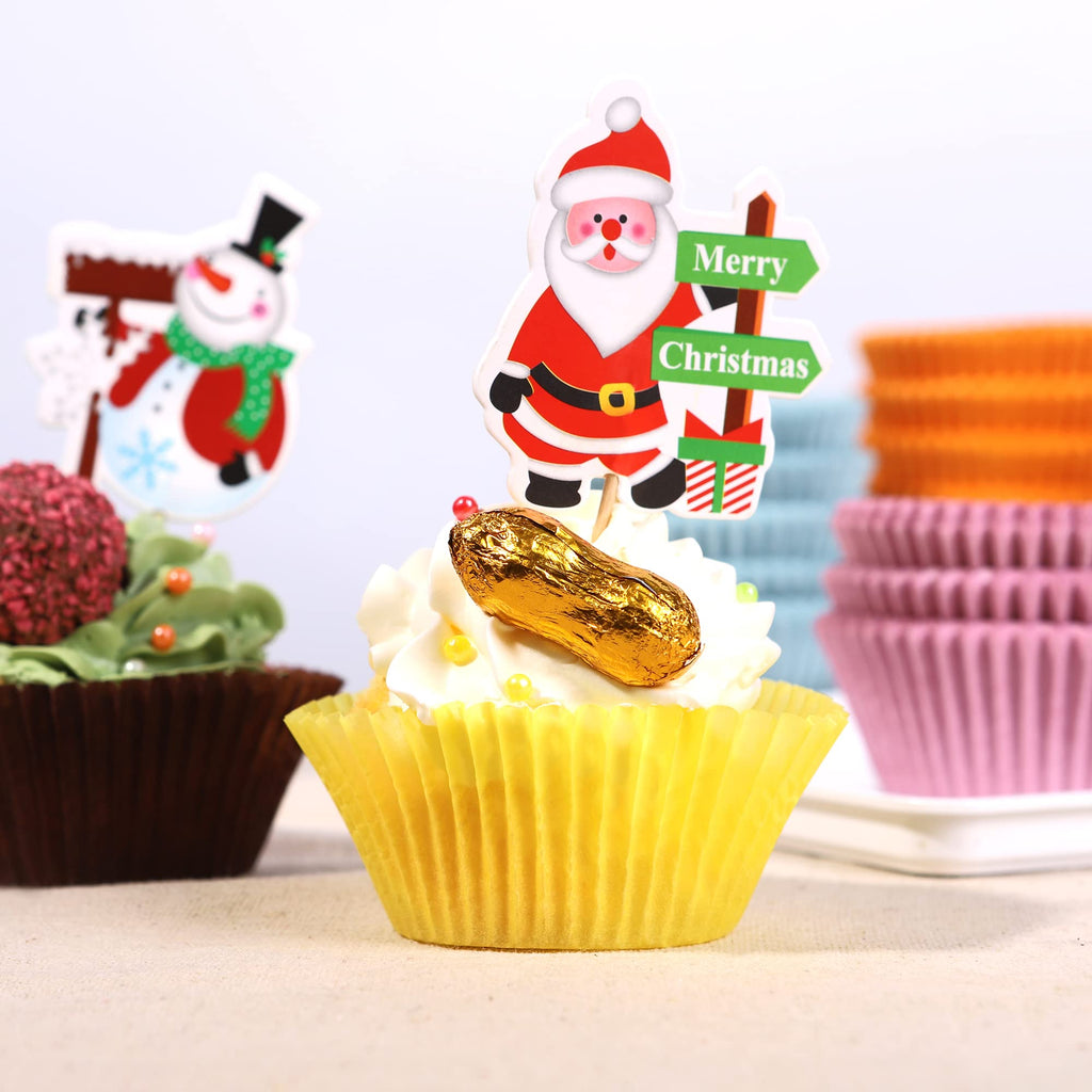 200pcs Standard Blue cupcake liners for baking,food-grade cupcake wrappers, greaseproof parchment muffin liners Christmas muffin liners for Christmas decorations