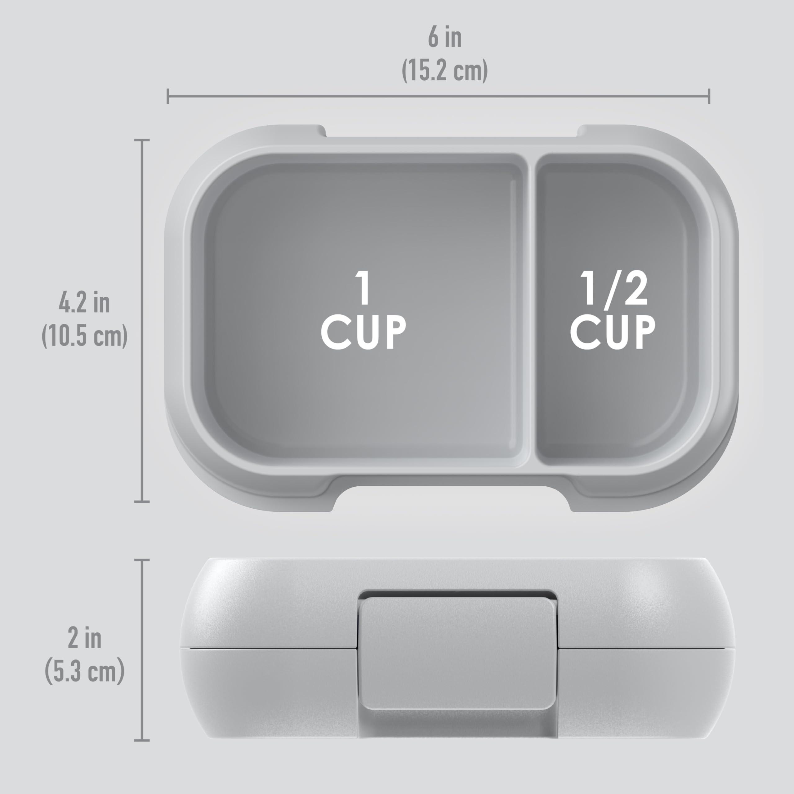 Bentgo Kids Snack - 2 Compartment Leak-Proof Bento Box Container for Snacks and Small Meals, Easy-Open Latch, Dishwasher Safe, BPA-Free for School, Daycare, & Sports - Ideal for Ages 3+ (Green/Navy)