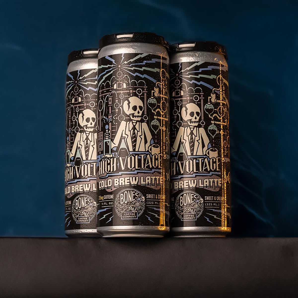 Bones Coffee Company S'mores Iced Coffee Latte - S'mores Flavored Canned Coffee Drink - 12 Pack Cans - 11 Oz Each