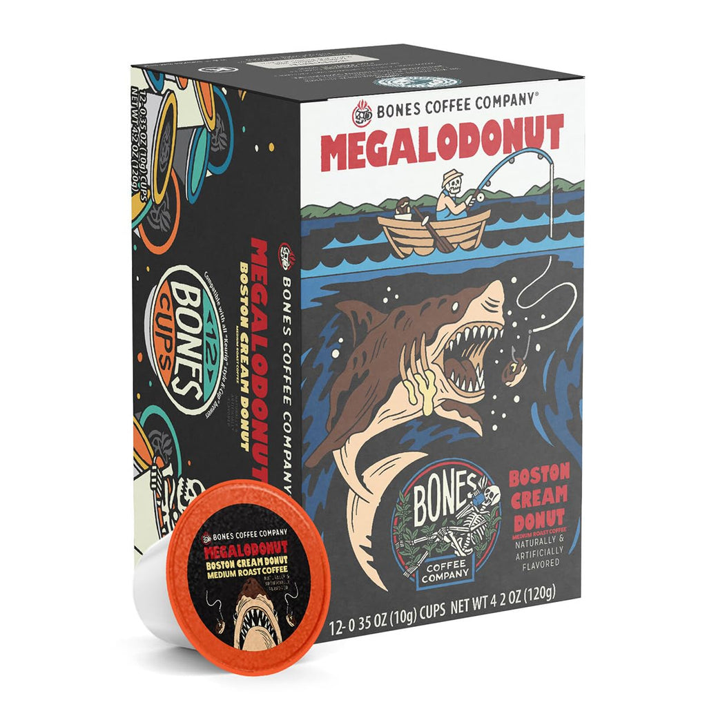 Bones Coffee Company Flavored Coffee Bones Cups Highland Grog Butterscotch Caramel | 12ct Single-Serve Coffee Pods Compatible with Keurig 1.0 & 2.0 Keurig Coffee Maker