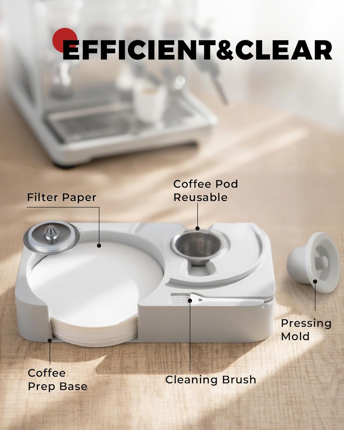 K1 Coffee Pod Maker with Reusable Coffee Pods, including 300pcs filter paper Compatible with Keurig 2.0 and 1.0 Coffee Makers machine,single serve pod coffee maker