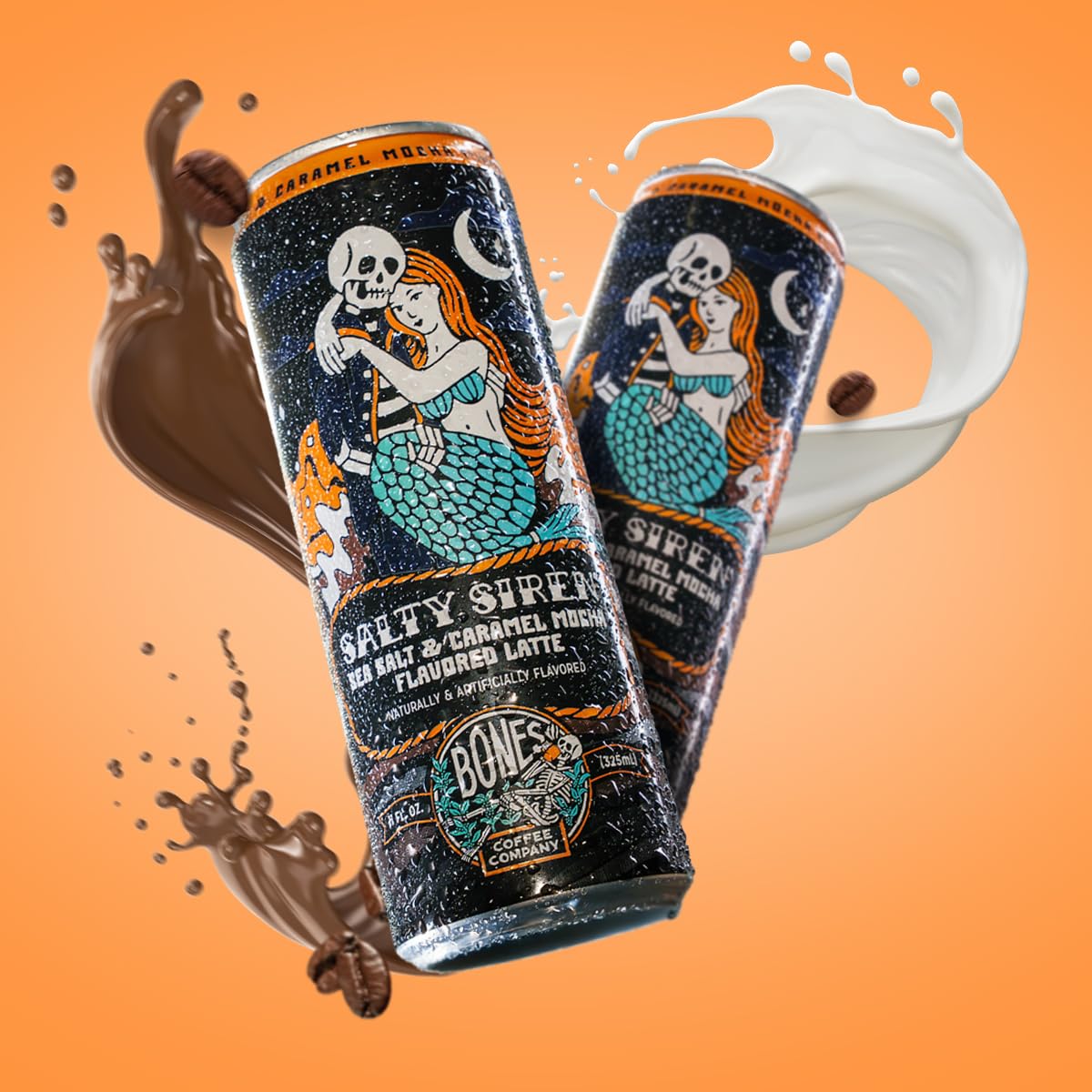 Bones Coffee Company S'mores Iced Coffee Latte - S'mores Flavored Canned Coffee Drink - 12 Pack Cans - 11 Oz Each
