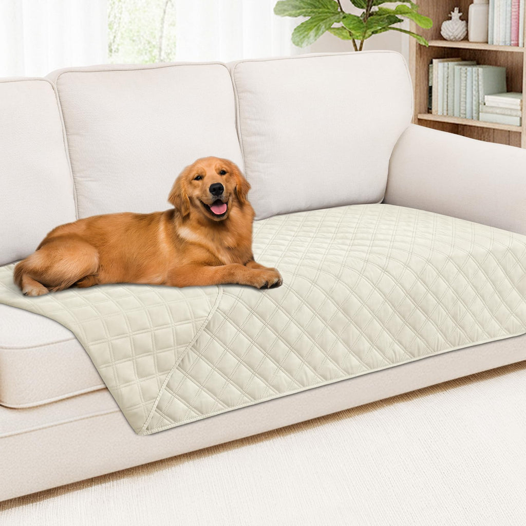 Smiry Waterproof Couch Covers for Dogs Washable, Reversible Pet Couch Covers for 3 Cushion Sofa Pet Friendly, Soft Sofa Furniture Protector for Dogs Cat Kids, Checkered (30"x70", Grey/Dark Grey)
