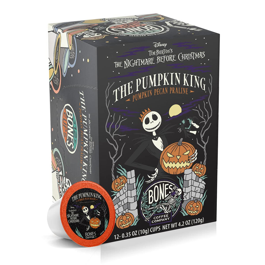 Bones Coffee Company Flavored Coffee Bones Cups Highland Grog Butterscotch Caramel | 12ct Single-Serve Coffee Pods Compatible with Keurig 1.0 & 2.0 Keurig Coffee Maker