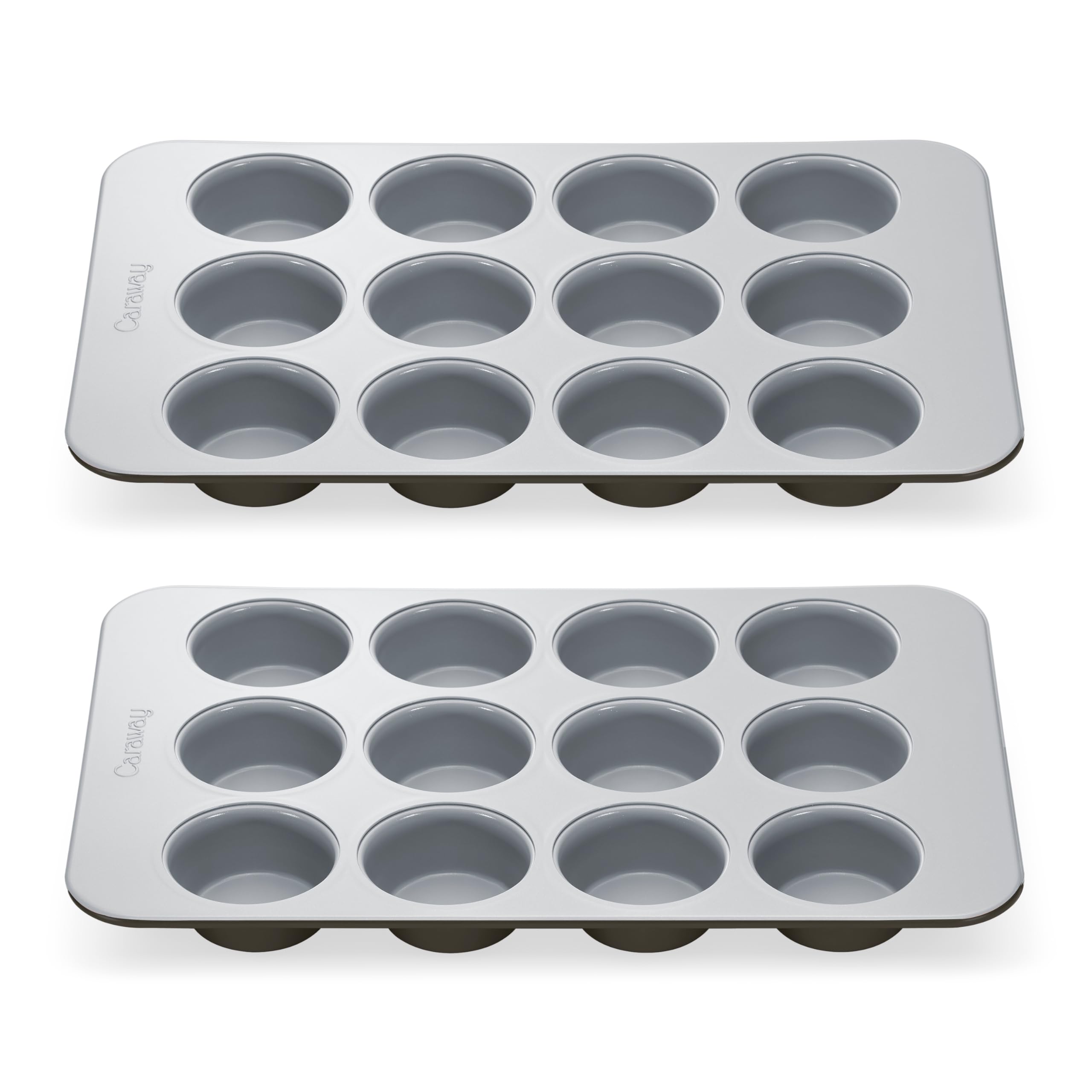 Caraway Non-Stick Ceramic 12-Cup Muffin Pan - Naturally Slick Ceramic Coating - Non-Toxic, PTFE & PFOA Free - Perfect for Cupcakes, Muffins, and More - Cream
