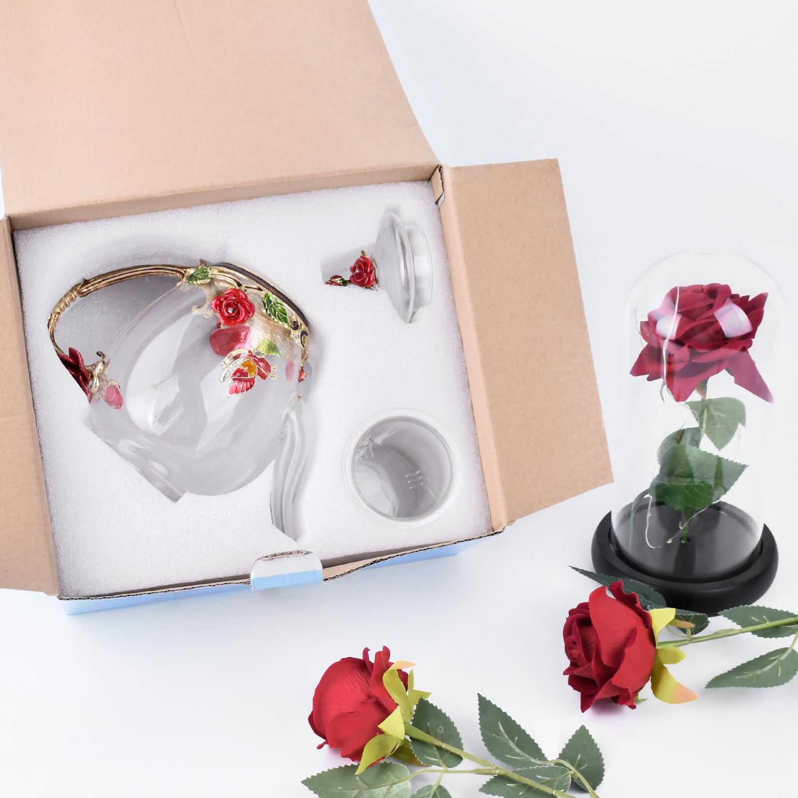 OEAGO Gifts for Mom Women Mothers Day Valentines Day Gifts Glass Coffee Enamels Mug Best Birthday Valentine's for Her Girlfriend Wife from Daughter Son Tea Cup Christmas Stocking Stuffers