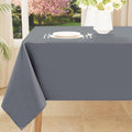 Smiry Rectangle Table Cloth, Waterproof Anti-Scratch Polyester Tablecloth, Decorative Washable Fabric Table Cover for Dining, Buffet, Parties and Outdoor, 60x84, Black