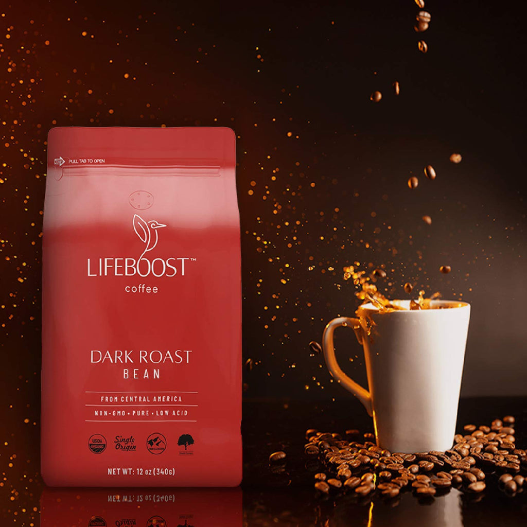 Lifeboost Coffee Whole Bean Coffee - 3 Pack Bundle - Low Acid Dark Roast, Medium Roast & Decaf