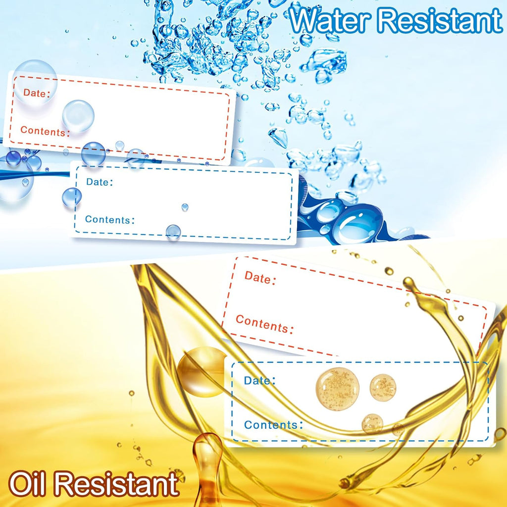 1000Pcs Removable Freezer Labels,1 x 3 Inch Food Labels for Food Containers Food Date Stickers Refrigerator Food Storage Labels Easy Clean No Residue