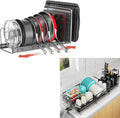 ORDORA Pots and Pans Organizer Expandable 11.8"-22.8" & Extendable Large Dish Drying Rack for Kitchen Counter, 13.4"-28.7" L x 11.8" W