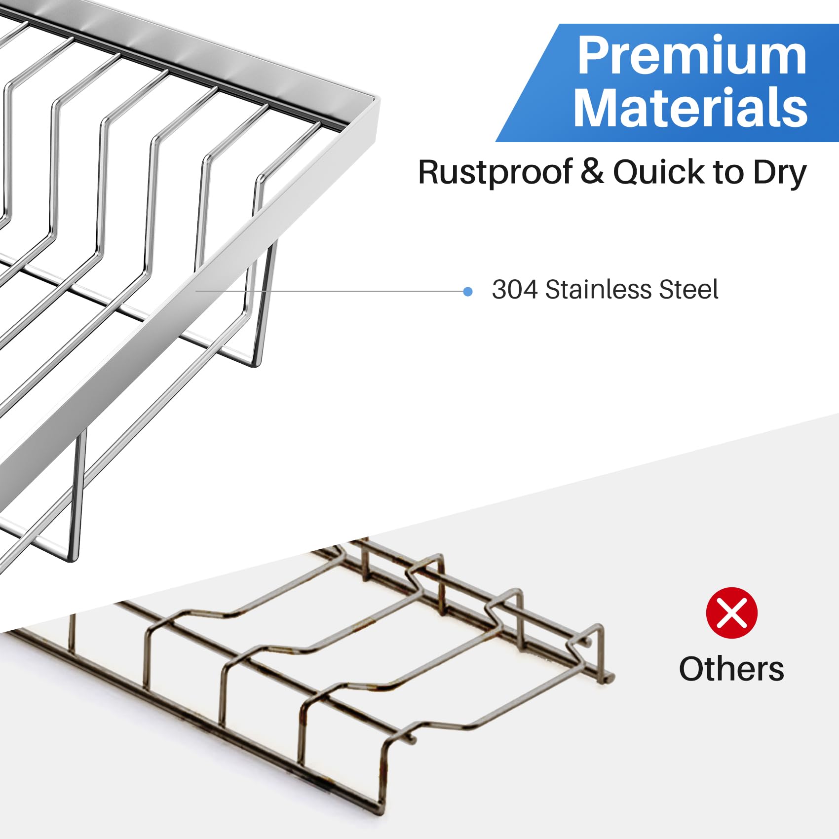 SNTD Over The Sink Dish Drying Rack - Adjustable Dish Rack for Kitchen Counter, Metal (Black)